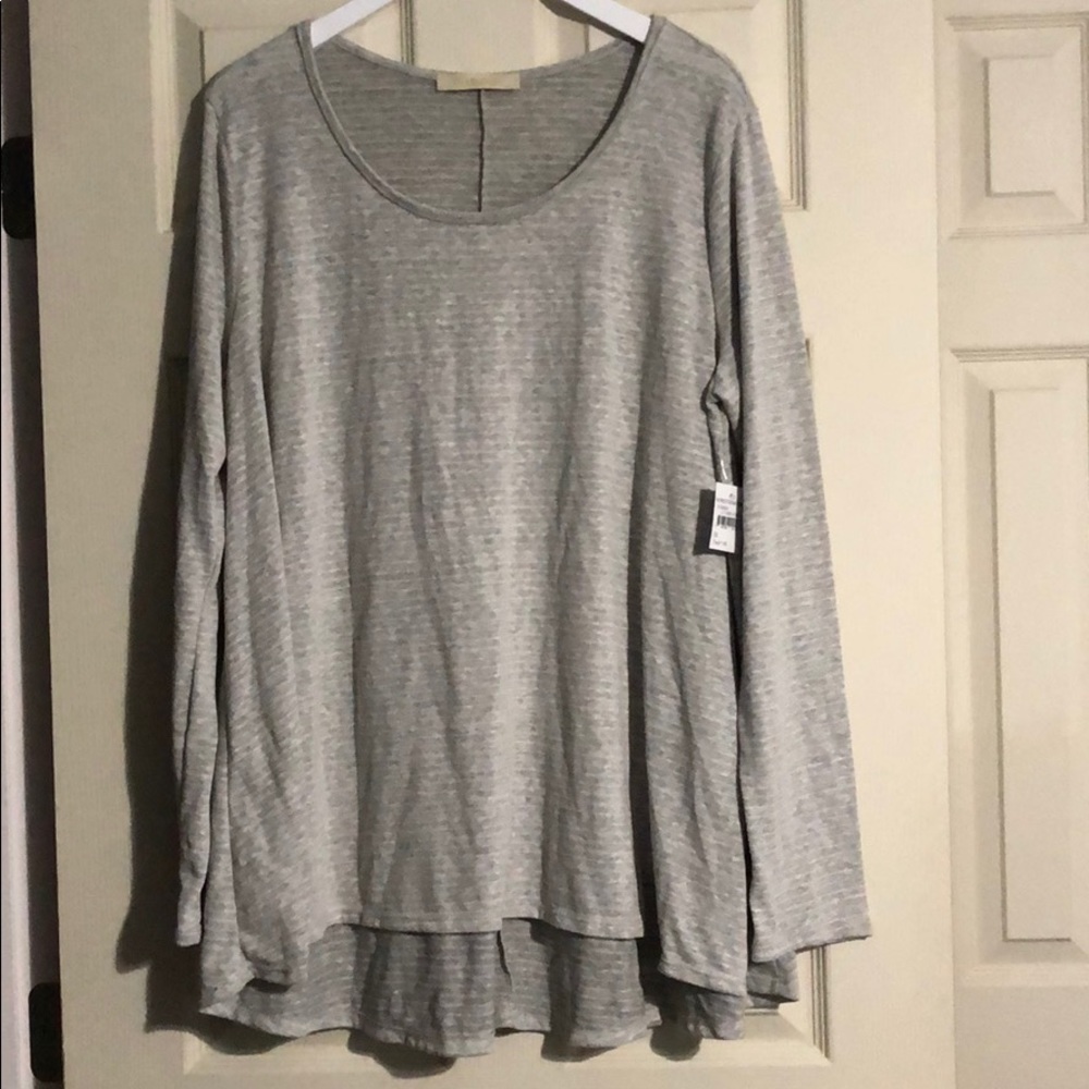 Grey long sleeve blouse. NWT.